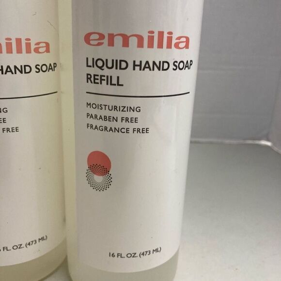 EMILIA Liquid‎ Hand Soap Refill 3-16 Oz Bottles - Picture 3 of 6